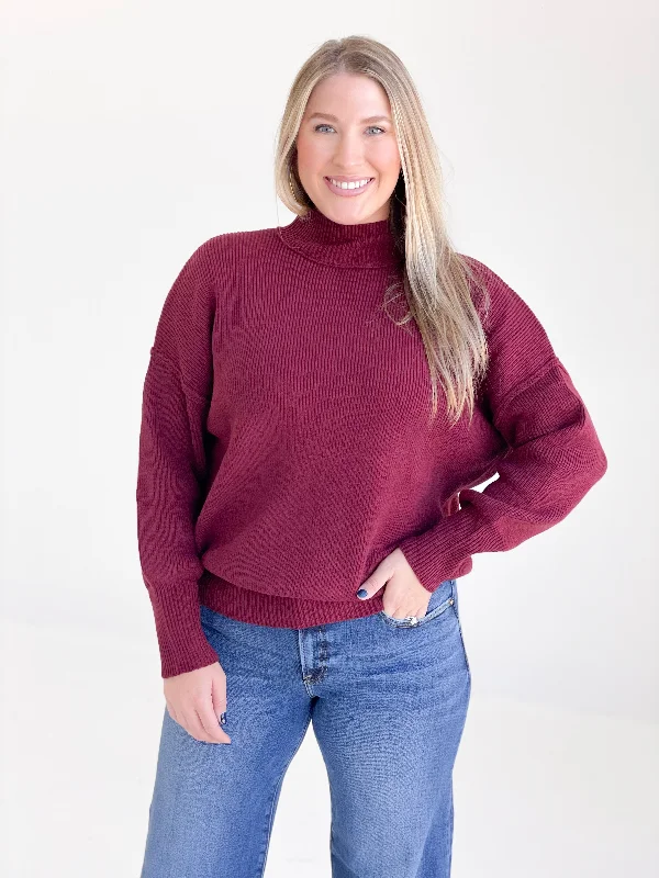 Weekend Specials to Relish Short And Sweet Sweater - Wine