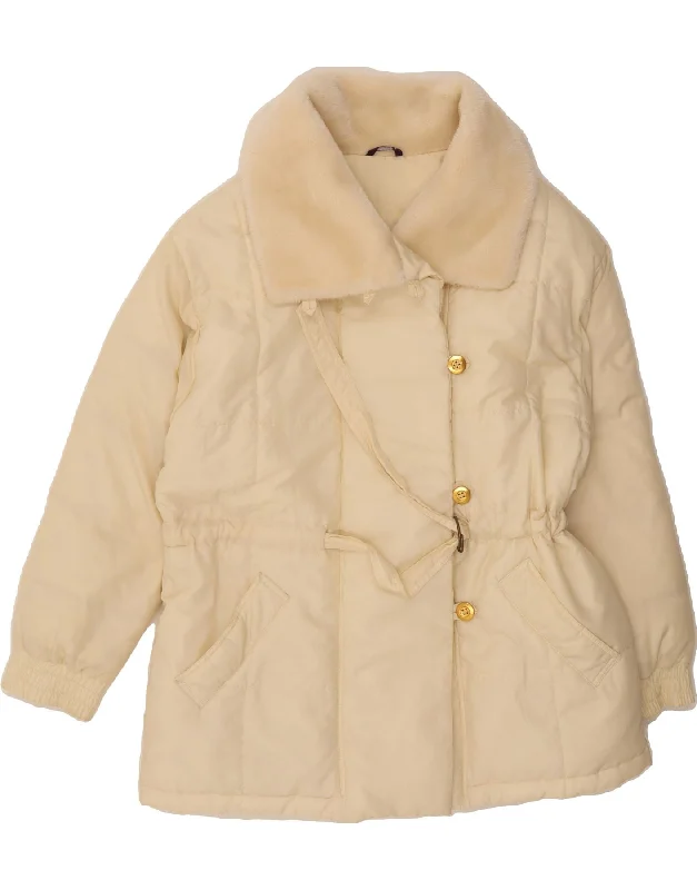 Best Deals YESSICA Womens Padded Coat UK 18 XL Off White Nylon