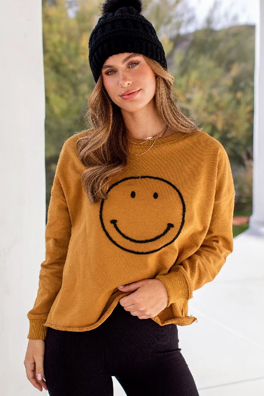 Weekend Deals to Make You Smile On The Bright Side Camel Top