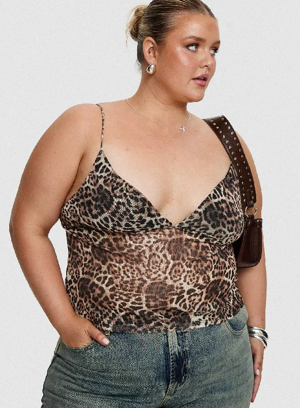 Online Exclusive Fast Times Top Leopard Curve