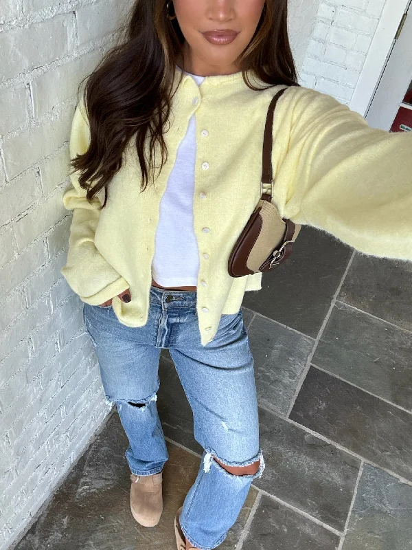 Online Only Victoria Cardigan- Butter