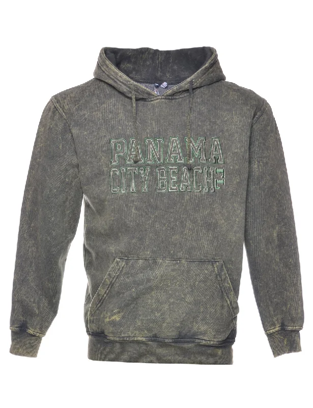 Weekend Savings Fiesta Olive Green Panama City Beach Printed Hoodie - M