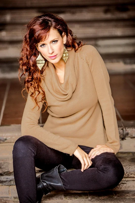 Exclusive Savings Tan Warmth Cotton and alpaca sweater