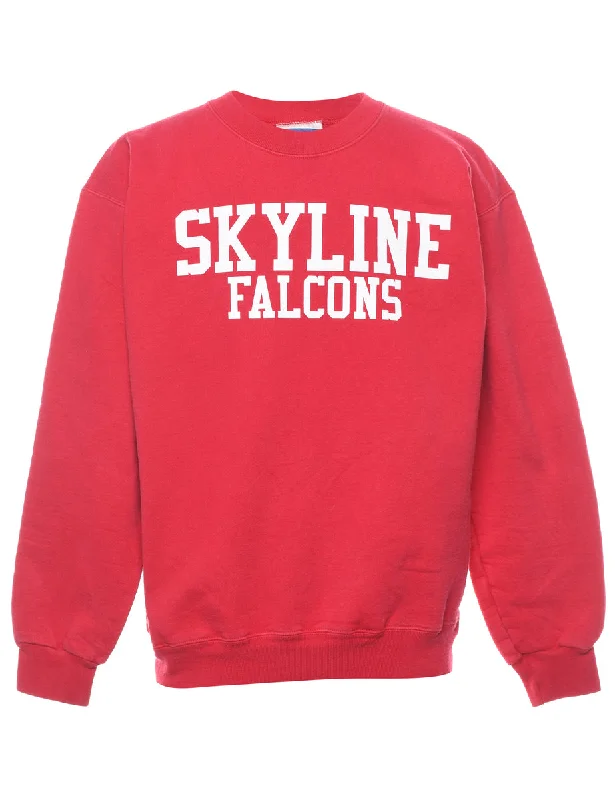 Sale Alert Red Skyline Falcons Printed Sweatshirt - S