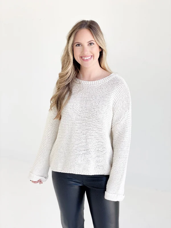 Weekend Bargains to Enjoy Cherrie Knit Sweater - Oatmeal