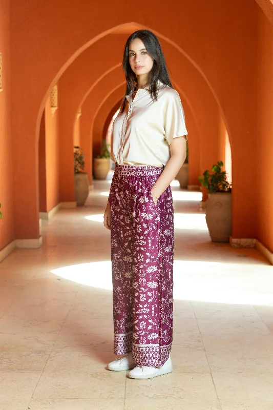 Make Your Weekend Count with Savings Wild Waves Satin Pants