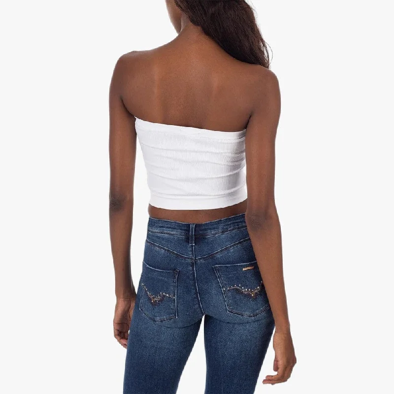 Your Weekend, Your Savings Sissy Boy Womens Mara Seamless Bandeau Top White