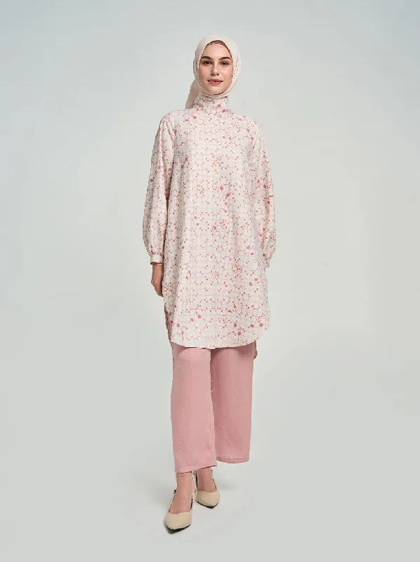 Weekend Bargains to Sizzle QARA BISHOP SLEEVE TUNIC CREAM BLUSH