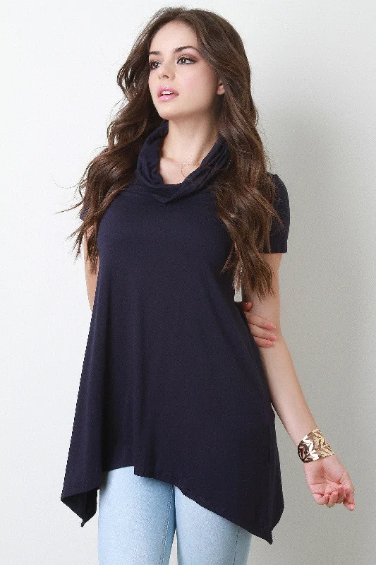 Limited Offer Cowl Neckline Sharkbite Top