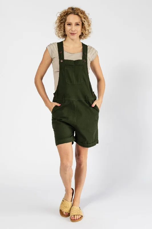 Season Finale Sale Short Traveller Overalls - Green