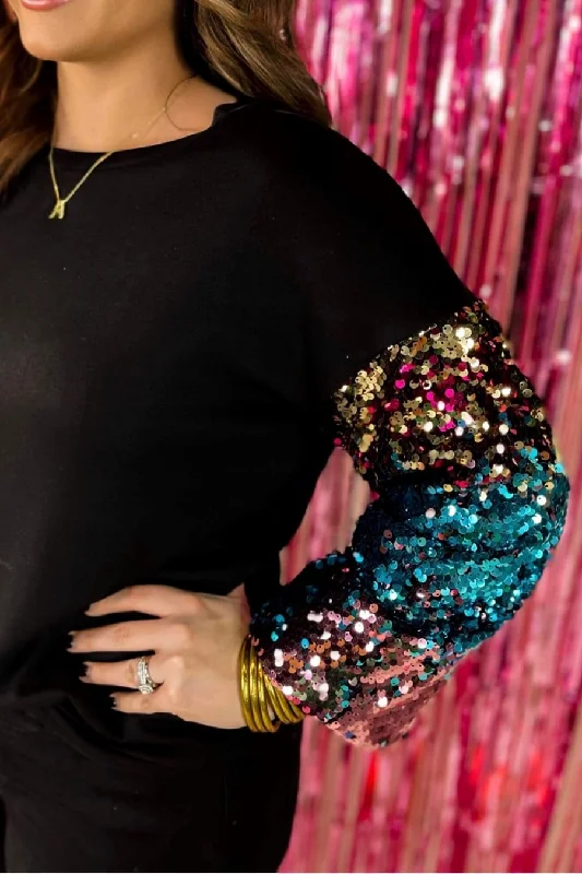 Act Now Glam Life Sequin Top