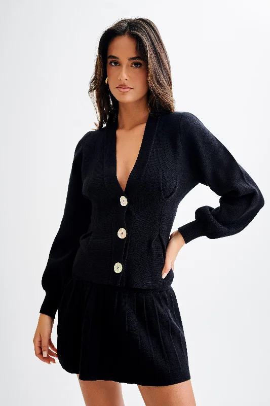 Today’s Deal Beverly Knit Cinched Cardigan - Black
