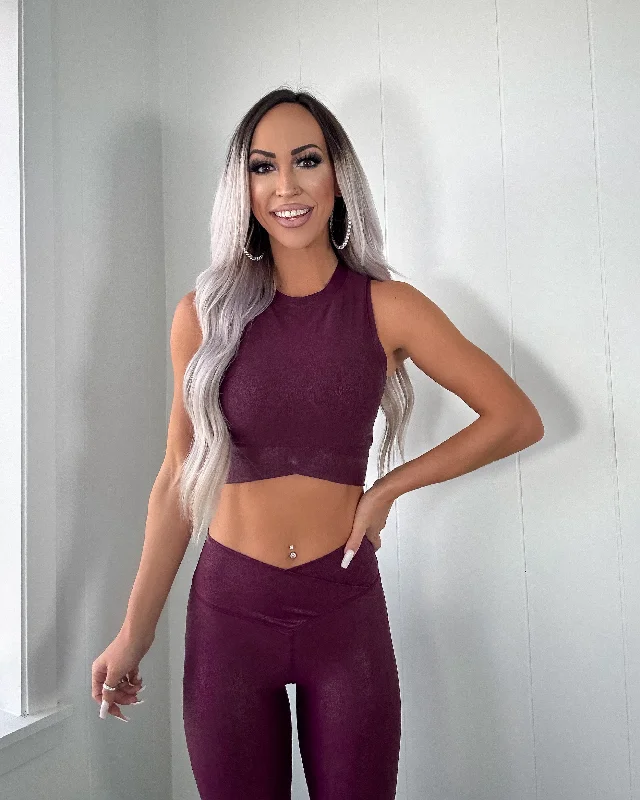 New Arrival Crossfit Active Top - Burgundy