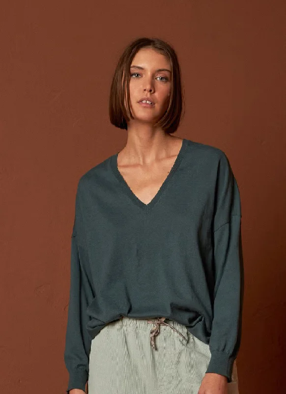 Today’s Special Indi & Cold Sophie Cotton V-Neck Sweater