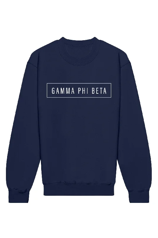 Weekend Bargains to Sizzle Gamma Phi Beta Blocked Crewneck Sweatshirt