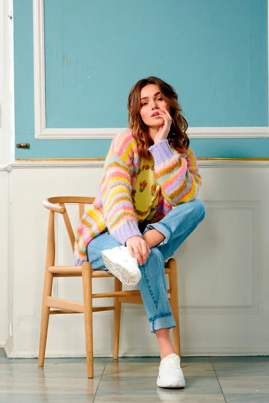 New Arrival Pool Knit Cardigan - Multi Mix