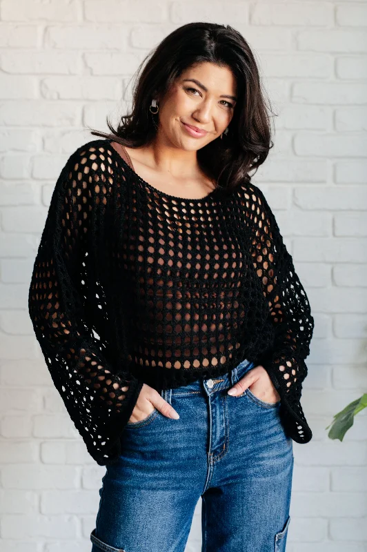 Weekend Discounts to Love Ask Anyway Fishnet Sweater