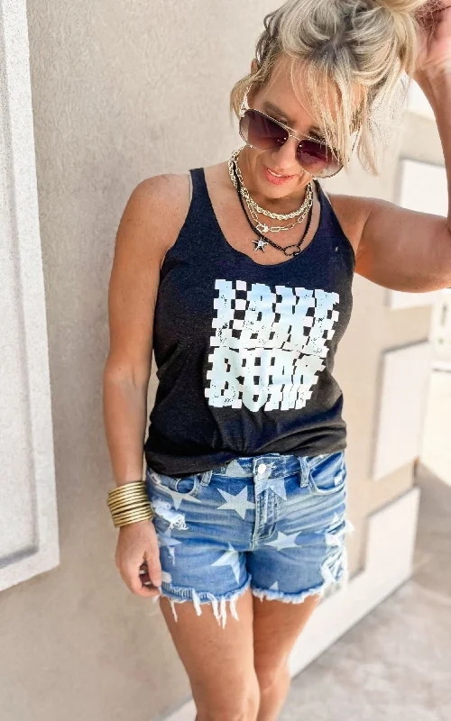 Final Clearance Lake Bum Racerback Tank Top