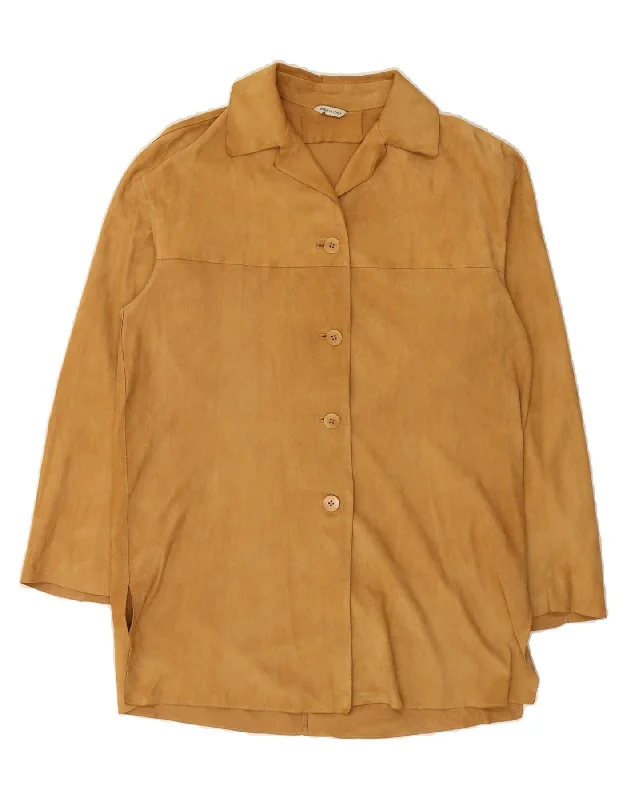 Sale Event VINTAGE Womens Suede Jacket UK 8 Small Brown Leather