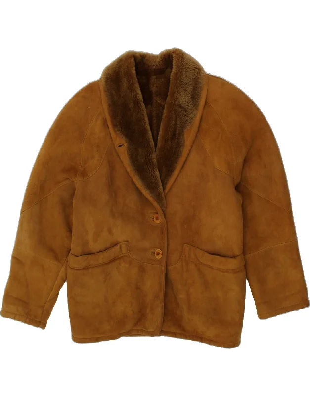Weekend Discounts to Love VINTAGE Womens Shearling Jacket EU 40 Medium Brown Shearling Weekend Discounts to Love VINTAGE Womens Shearling Jacket EU 40 Medium Brown Shearling