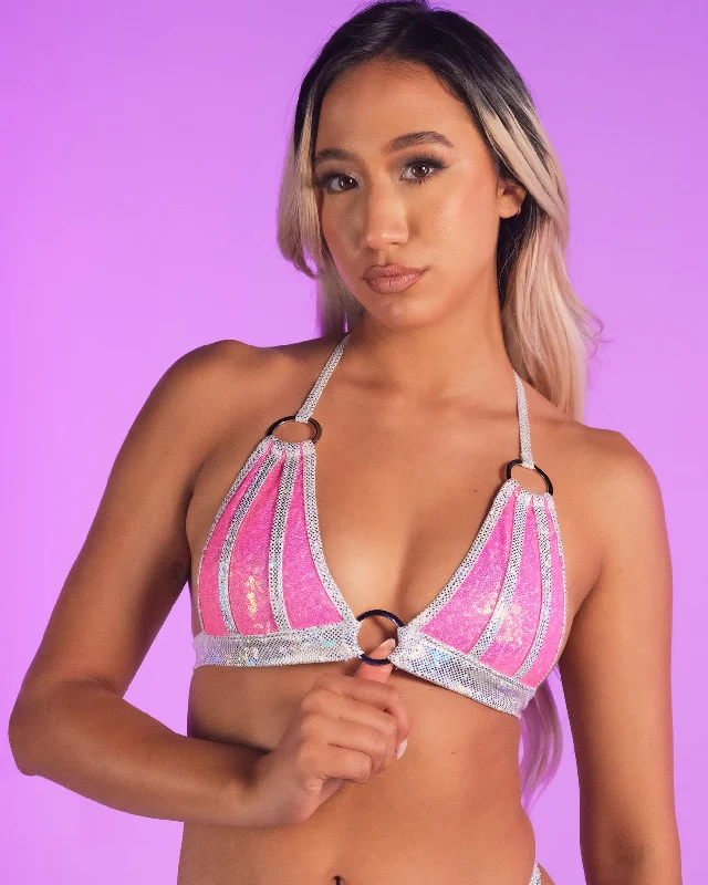 Friends and Family Sale Pink Sugar Nova Two-Tone Bikini Top