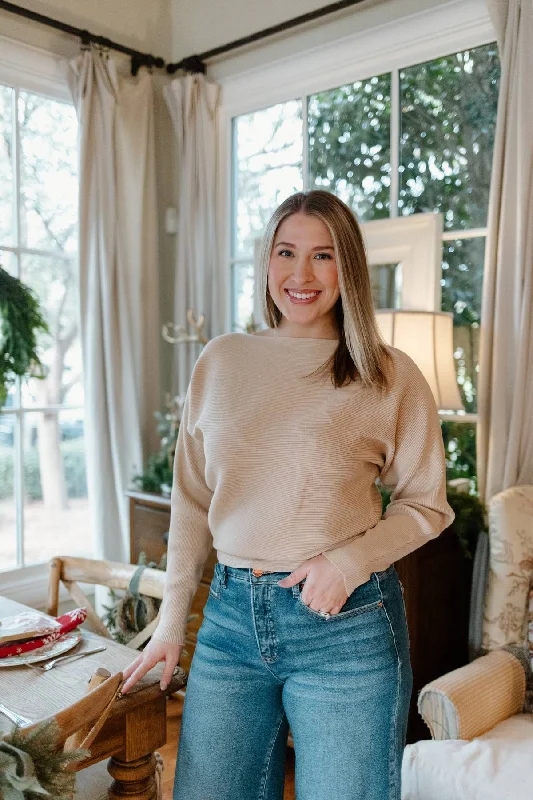 Savings Galore Chittle Boatneck Sweater - Taupe