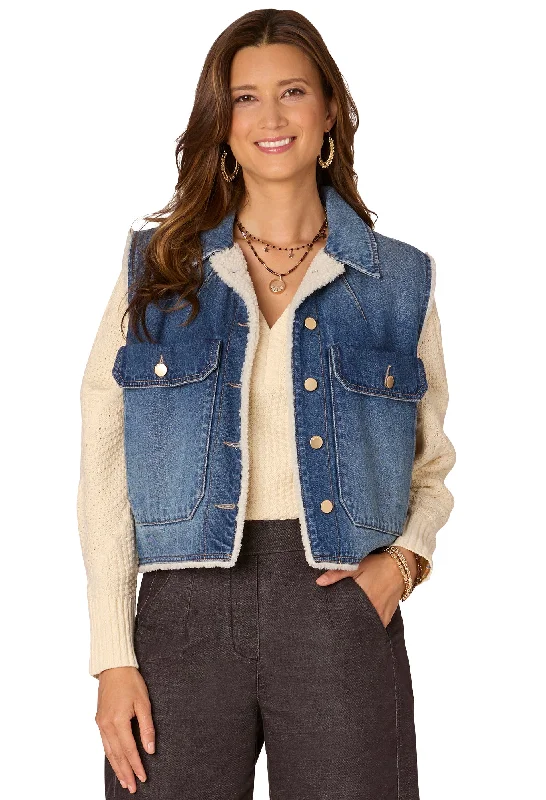 Massive Deals Sherpa Lined Vest with Oversized Pockets