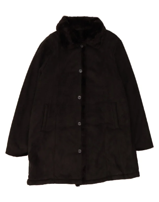 Sale Event CANDA Womens Sherpa Overcoat UK 18 XL Black