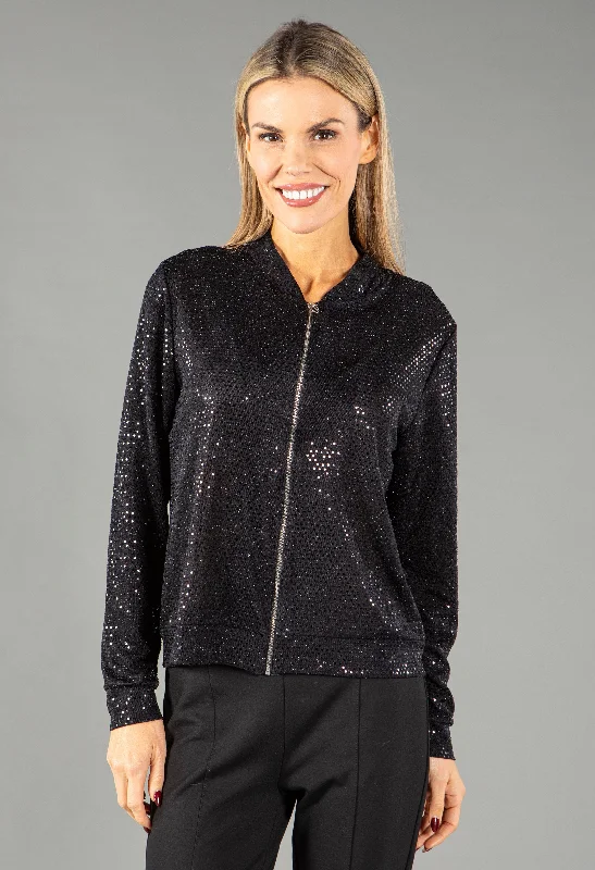 Blowout Sale Sequin Bomber Jacket