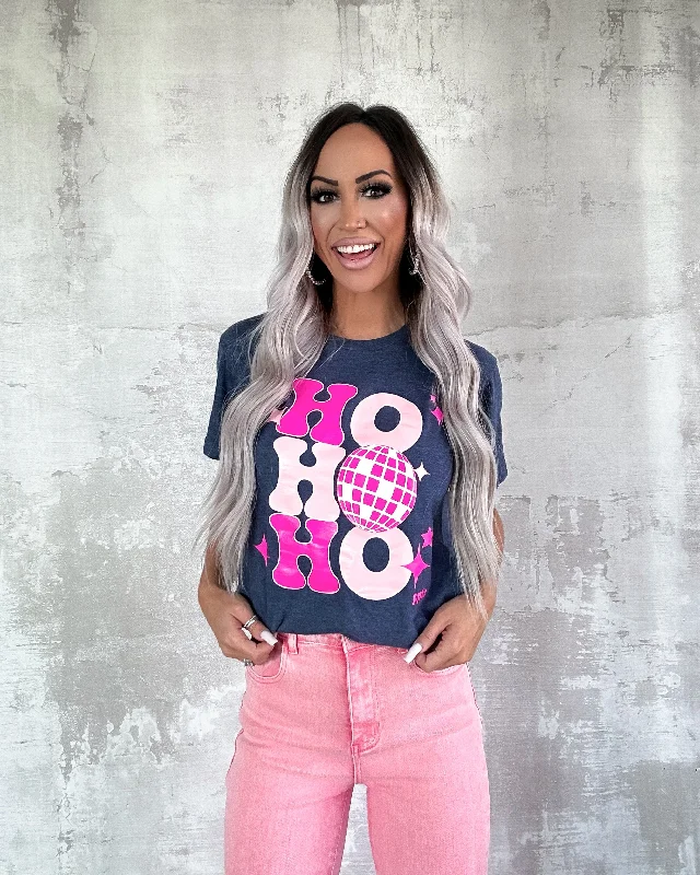 Weekend Discounts to Delight Disco Ho Ho Ho Graphic Tee - Navy