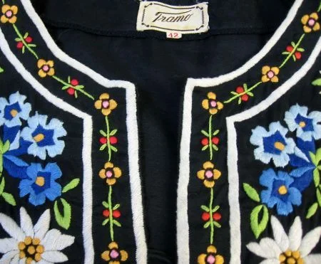Lowest Rates 70s Women's Blouse Cottagecore Top Embroidered Vintage Boho Hippie Tunic S/M VFG Tramo