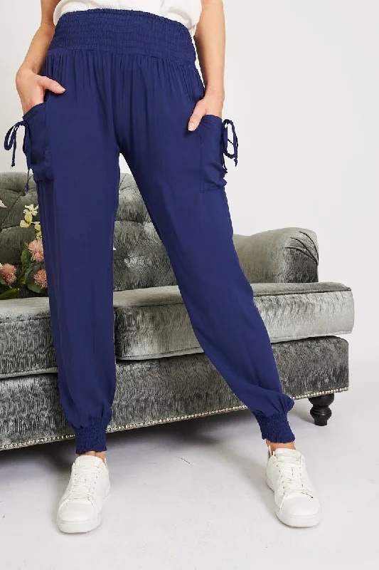 Don't Wait Gabby Lounge Pants in Navy