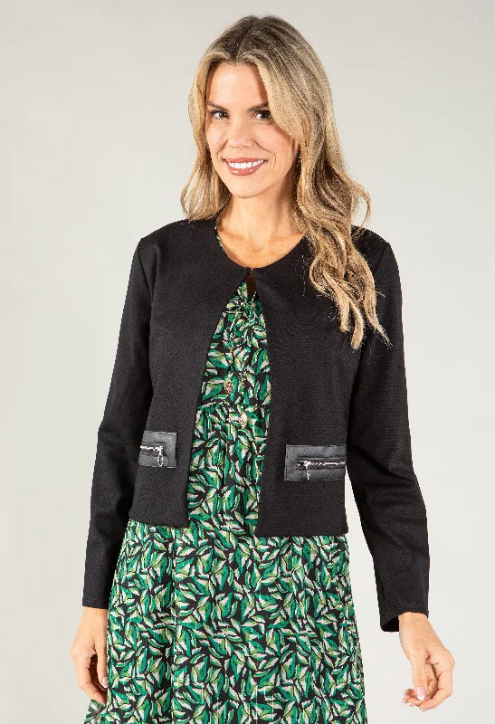 Celebrate the Weekend with Discounts Zip Pocket Detail Jacket