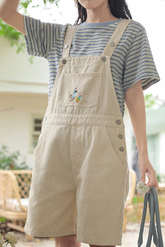 Super Savings Rabbit Walks Short Overalls (White)