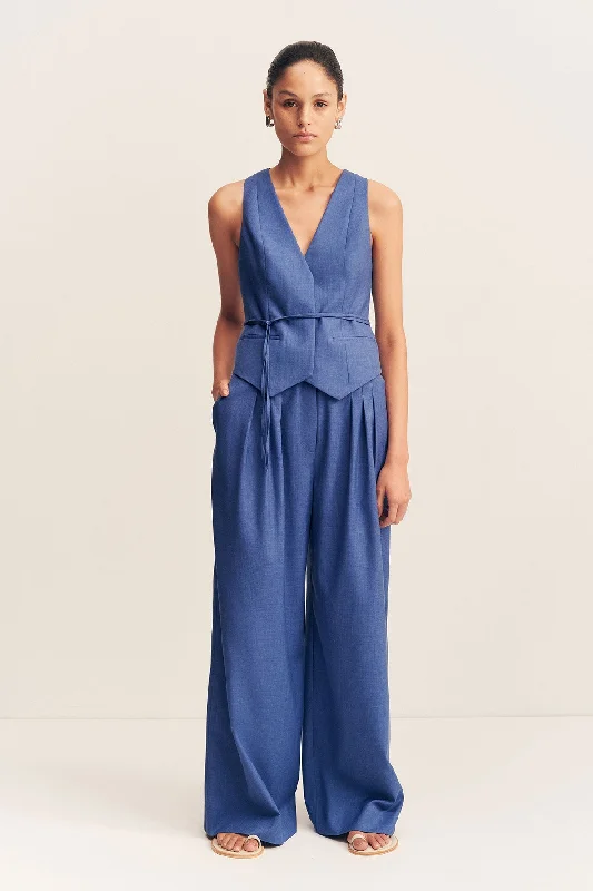 Year-End Sale ASHER WIDE LEG PANT - OCEAN BLUE