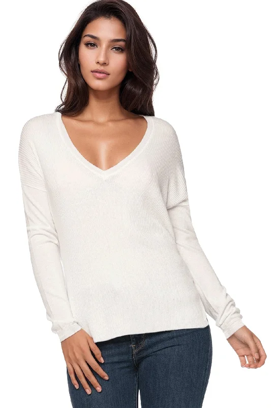 Sale Event Zen Blend Emma Textured V-neck Pullover Sweater