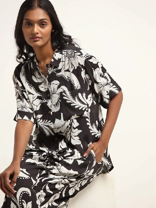 Weekend Deals That Dazzle LOV Black Printed Shirt