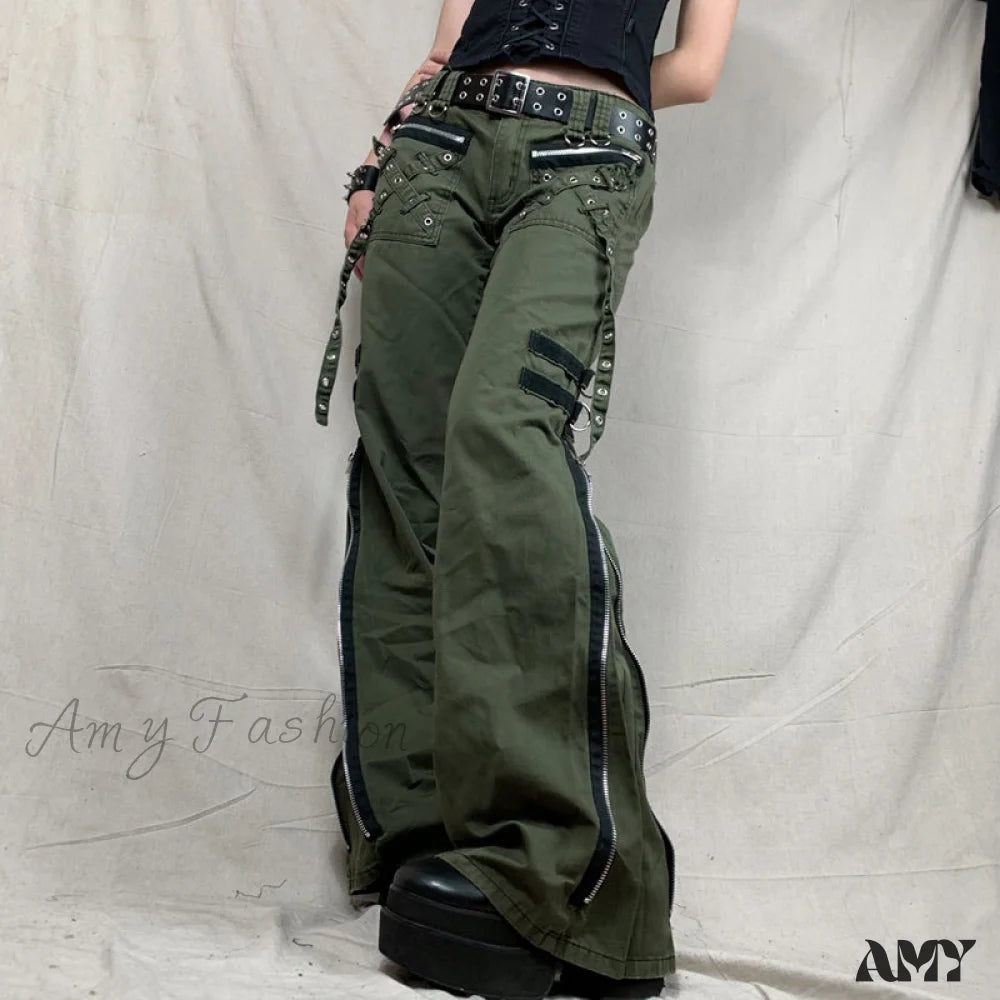 Don't Delay Amy Fashion - Bandage Low Waist Cargo Pants