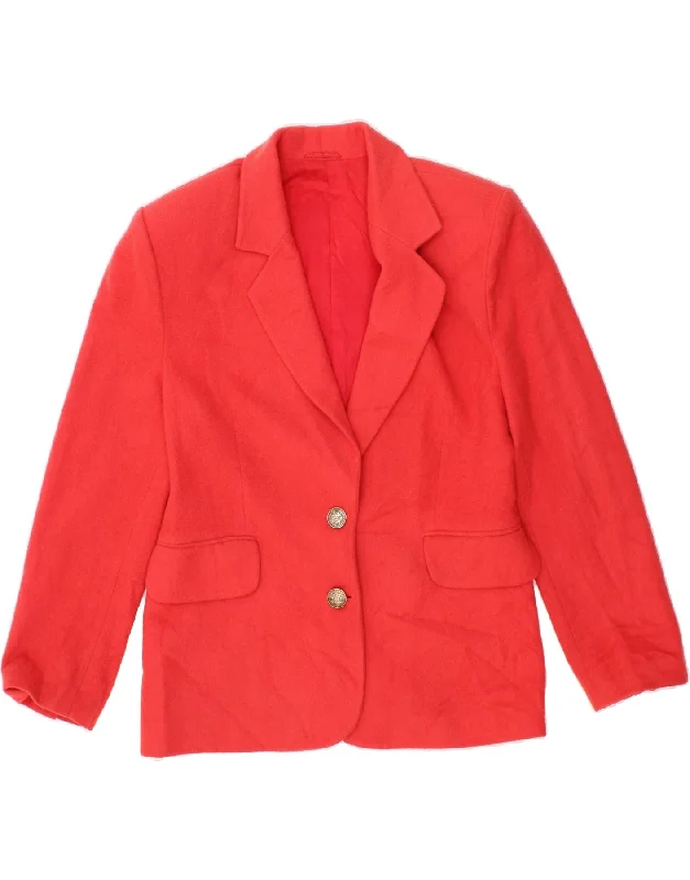 Deep Discounts VINTAGE Womens 2 Button Blazer Jacket UK 18 XL Red