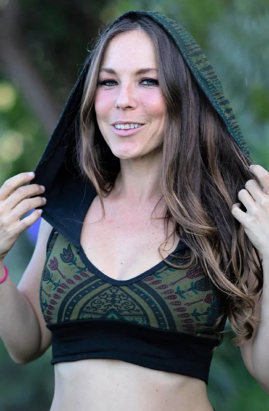 Dark Olive Egyptian Print