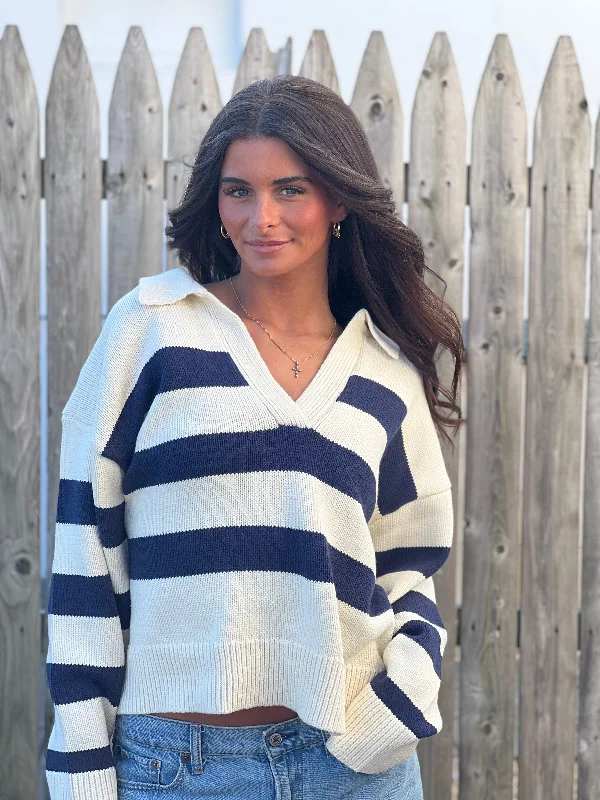 Fantastic Offers V-Neck Stripe Sweater