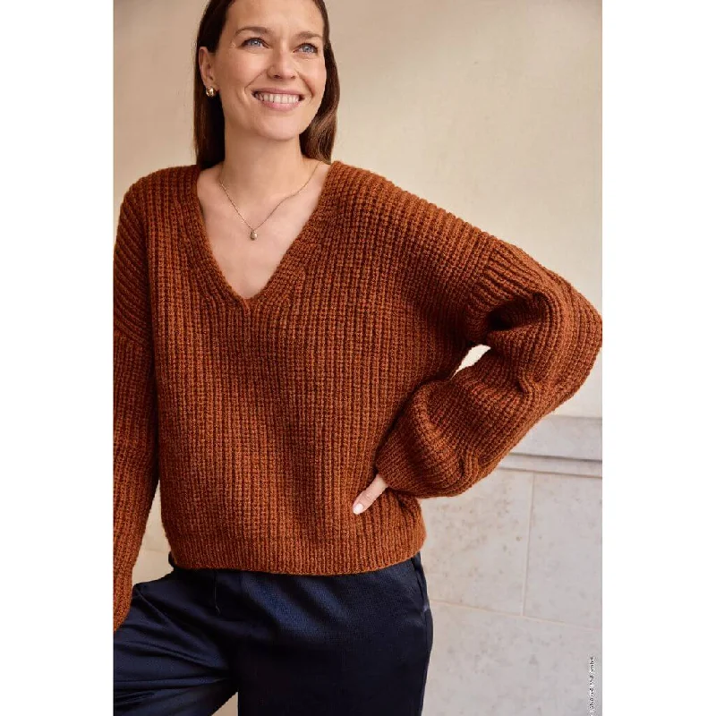 Deal Dash Lässiger Damenpullover mit V-Ausschnitt Strickanleitung - Lana Grossa (Heft)