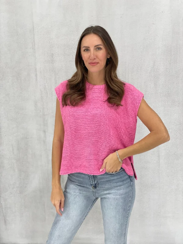 Weekend Savings Extravaganza Claiborne Sweater Vest - Candy Pink