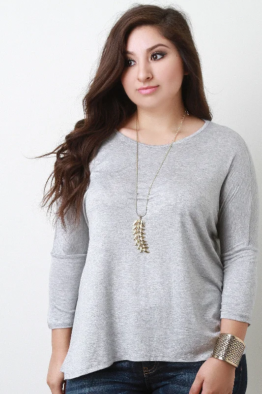 Weekend Discounts to Grab Dropped Shoulder Long Sleeve Top
