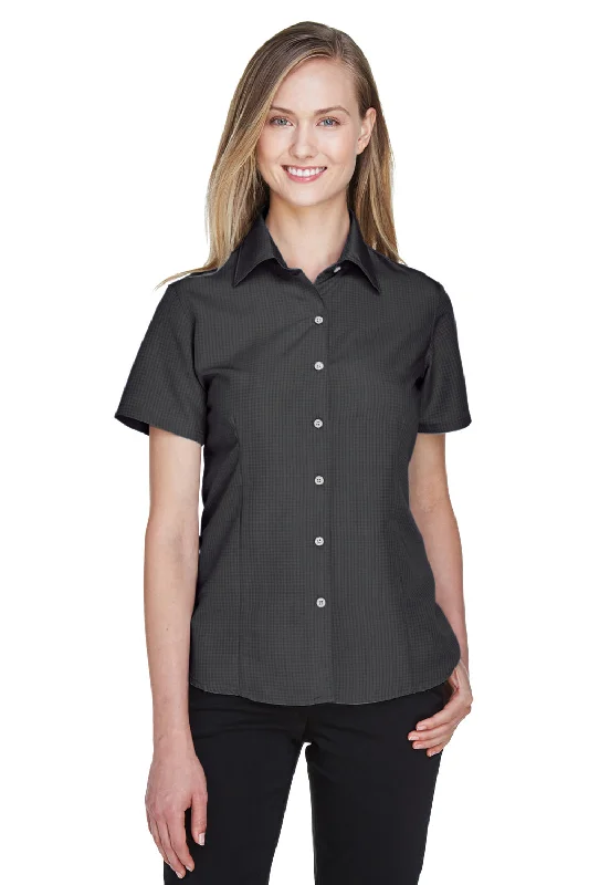 Holiday Sale Harriton Womens Barbados Wrinkle Resistant Short Sleeve Button Down Camp Shirt - Black Holiday Sale Harriton Womens Barbados Wrinkle Resistant Short Sleeve Button Down Camp Shirt - Black