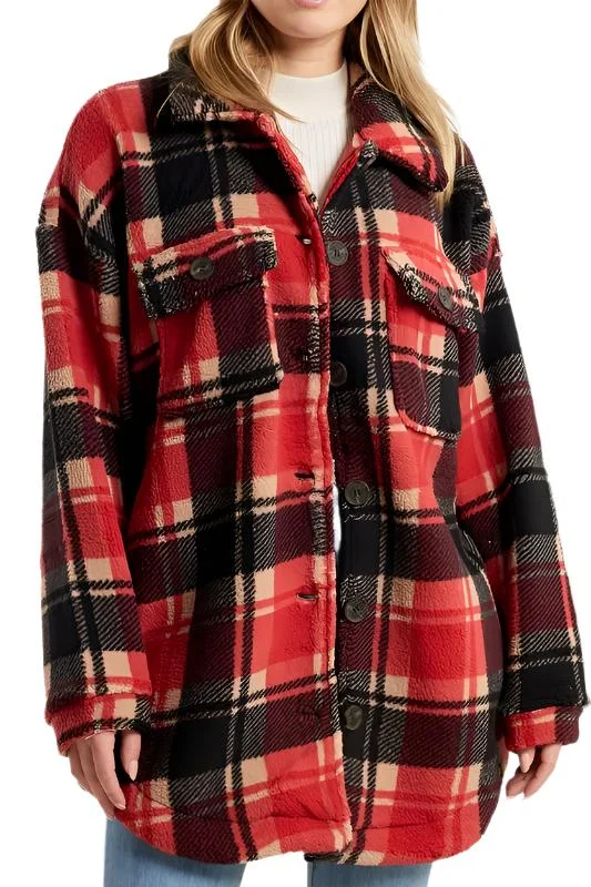 Weekend Savings Fiesta Plaid Fleece Jacket