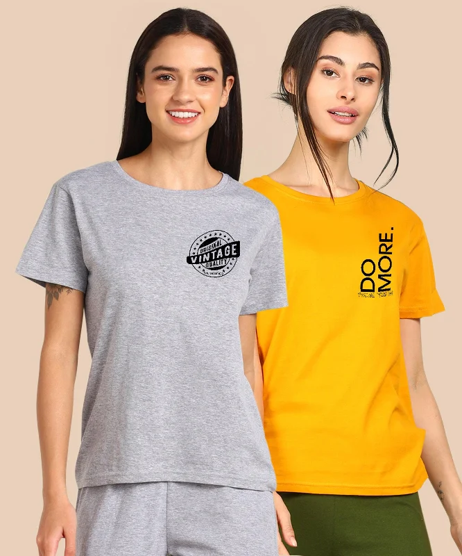 Weekend Savings Extravaganza Womens Regular Fit  Combo Printed T Shirt