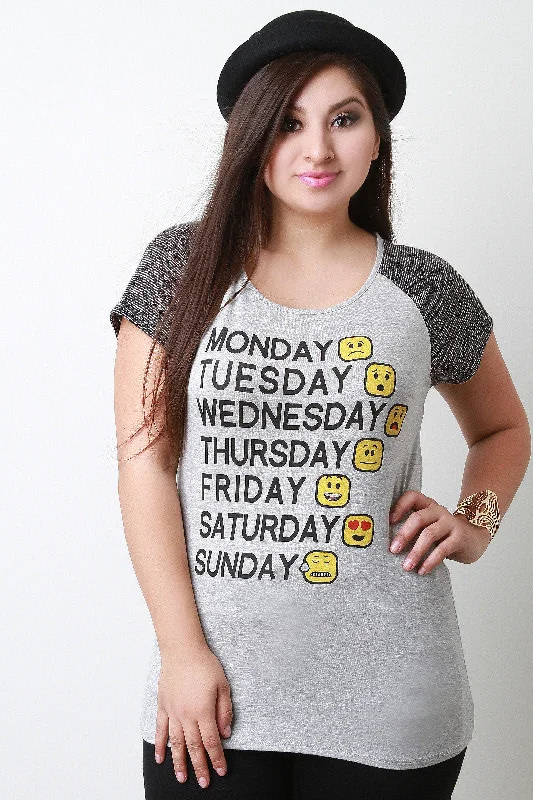 Unbeatable Prices Days Of The Week Emoji Tee