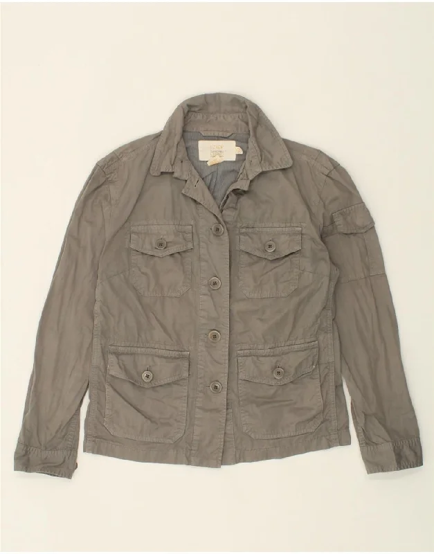 Big Savings J. CREW Womens Utility Jacket UK 6 XS Grey Cotton