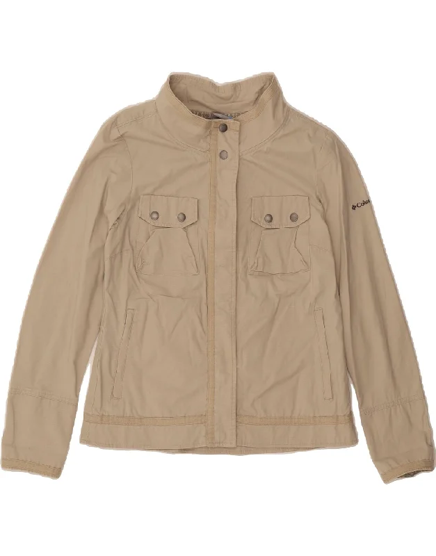 Sale Event COLUMBIA Womens Bomber Jacket UK 14 Medium Beige Cotton